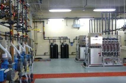 Inside of a water treatment facility