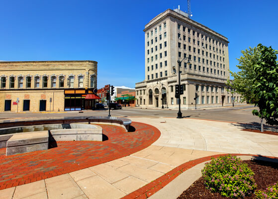 downtown area of Oshkosh WI