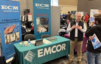 ECM booth at a conference