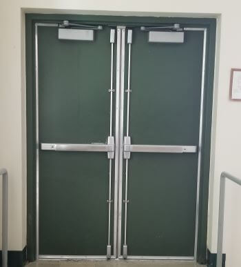 Double entry doors