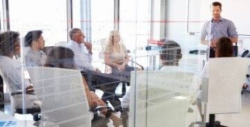 Group of employees in a conference room.