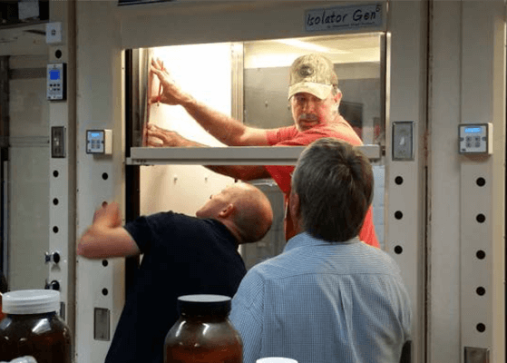 Replacing fan hood at laboratory